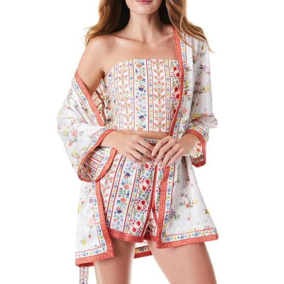 NEW ALICE + OLIVIA domino reversible tie waist wrap in multi - Picture 5 of 7